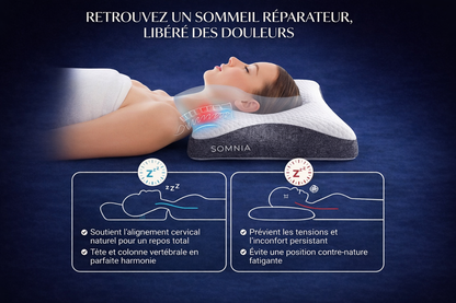 SOMNIA™ – L'OREILLER QUI OFFRE UN SOMMEIL RÉPARATEUR