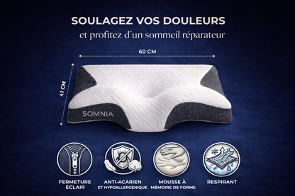 SOMNIA™ – L'OREILLER QUI OFFRE UN SOMMEIL RÉPARATEUR