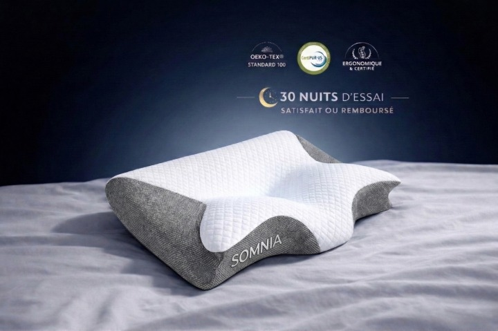 SOMNIA™ – L'OREILLER QUI OFFRE UN SOMMEIL RÉPARATEUR